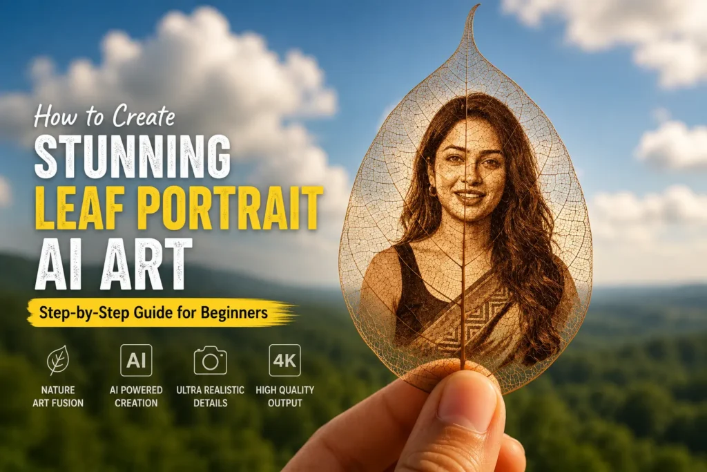 Leaf Portrait AI Art