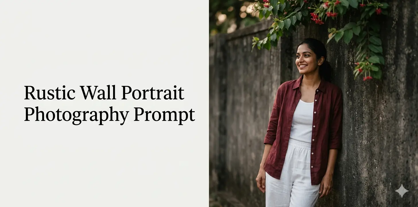 rustic wall portrait photography prompt