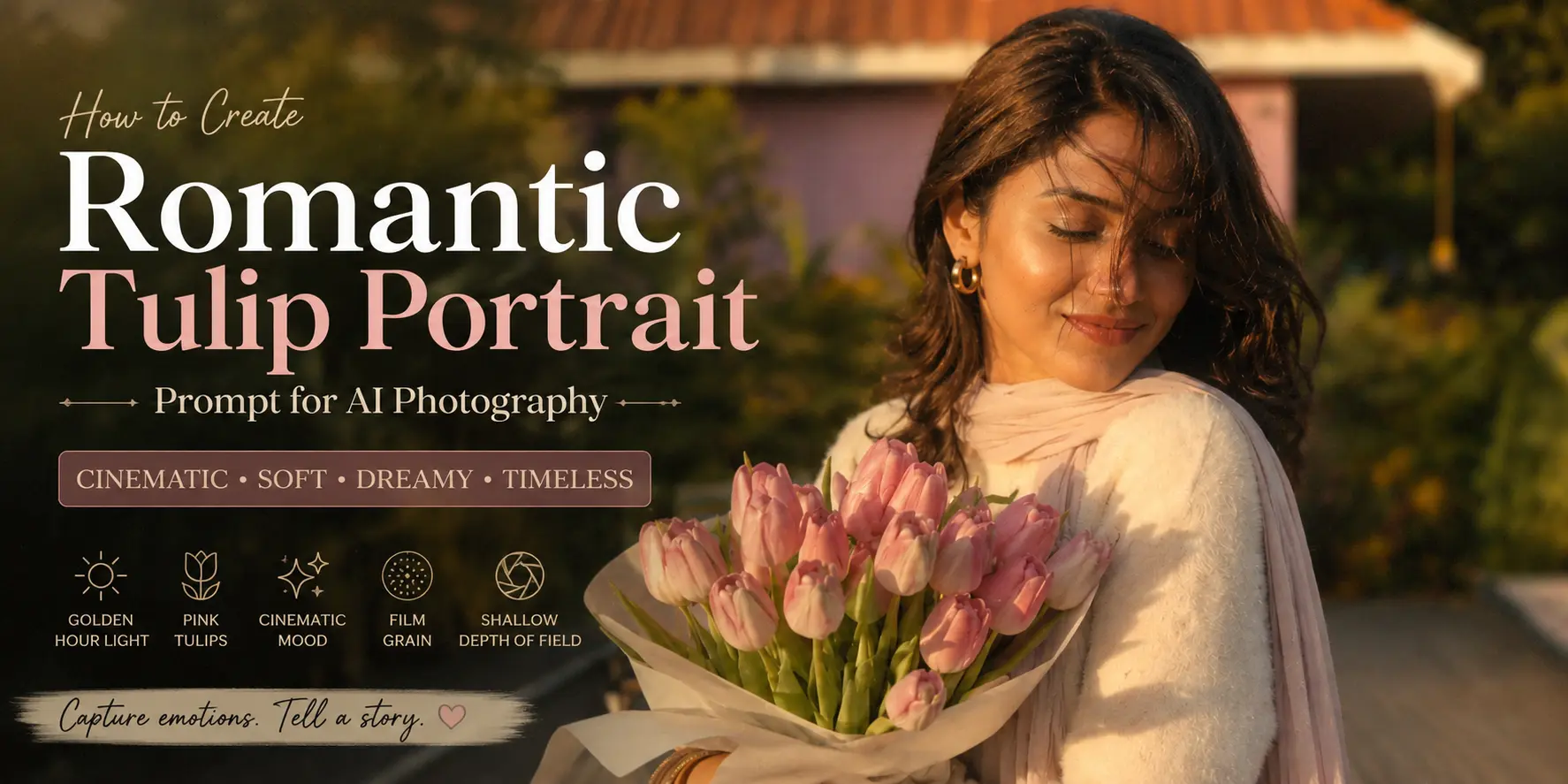 Romantic Tulip Portrait Prompt