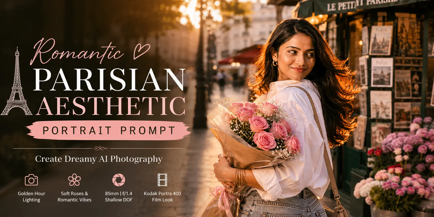 Romantic Parisian Aesthetic Portrait Prompt