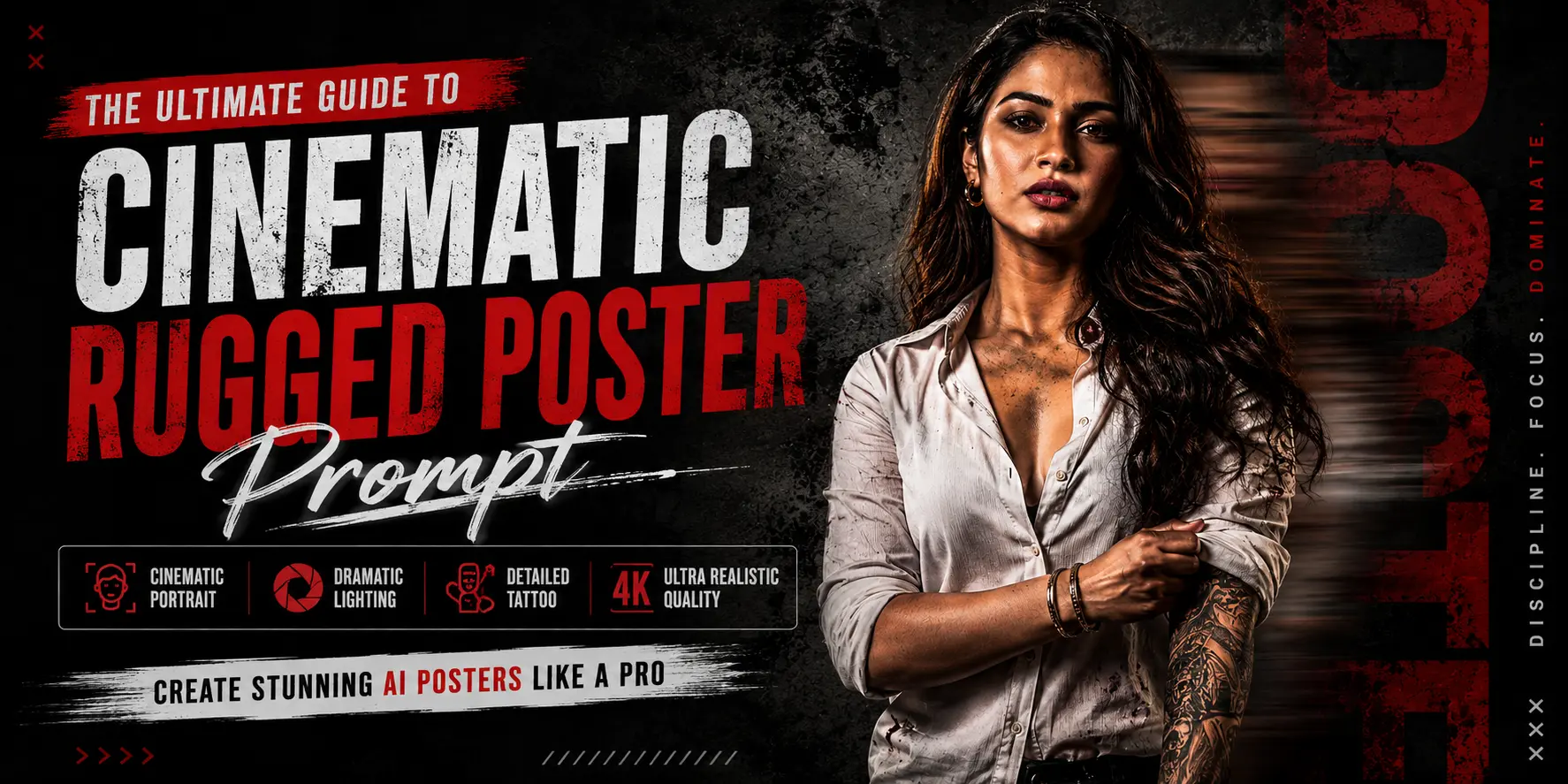 Cinematic Rugged Poster prompt