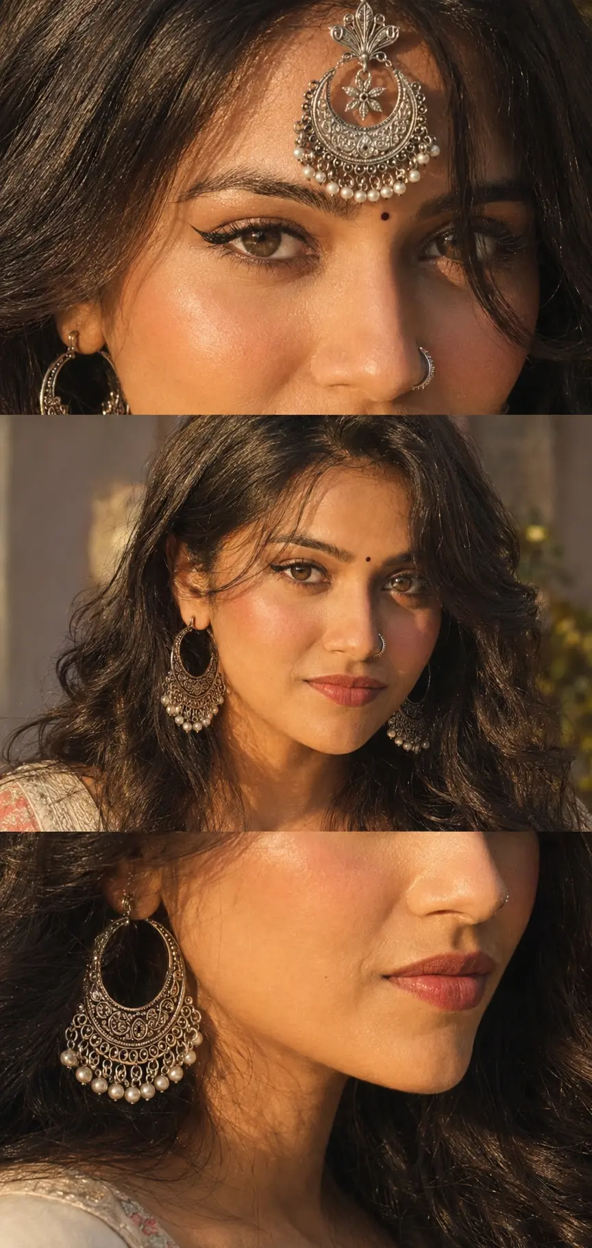 Golden Hour Three-Panel Portrait Prompt